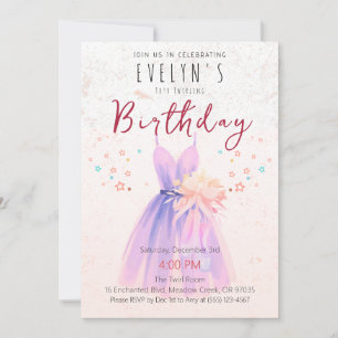 Ballerina Birthday Girl Pink Tutu Dance Party Invitation