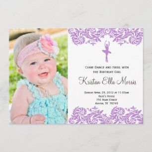 Ballerina Birthday Invitation