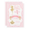 Ballerina Birthday Invitation in Pink and Gold