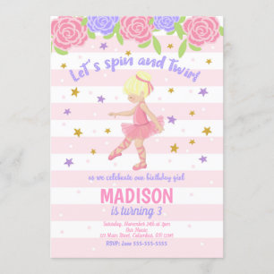Ballerina Birthday Invitation / Tutu Invitation