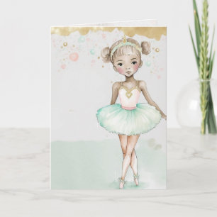 Ballerina, Birthday, Little Girl Graphic Arts Card