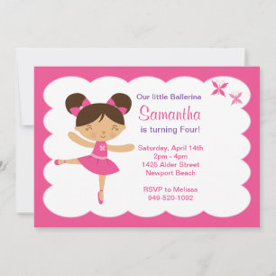Ballerina Birthday Party Invitation