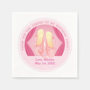 Ballerina birthday party napkin