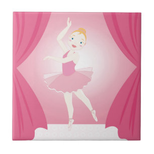 Ballerina birthday party tile