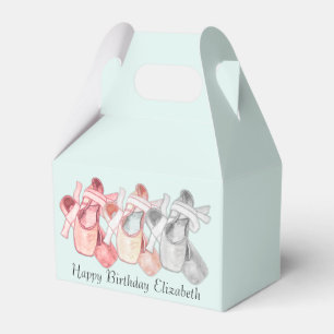 Ballerina Birthday Pink Toe Shoes Favour Box
