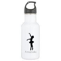 Ballerina Black Silhouette Personalized