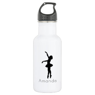 Ballerina Black Silhouette Personalized 532 Ml Water Bottle