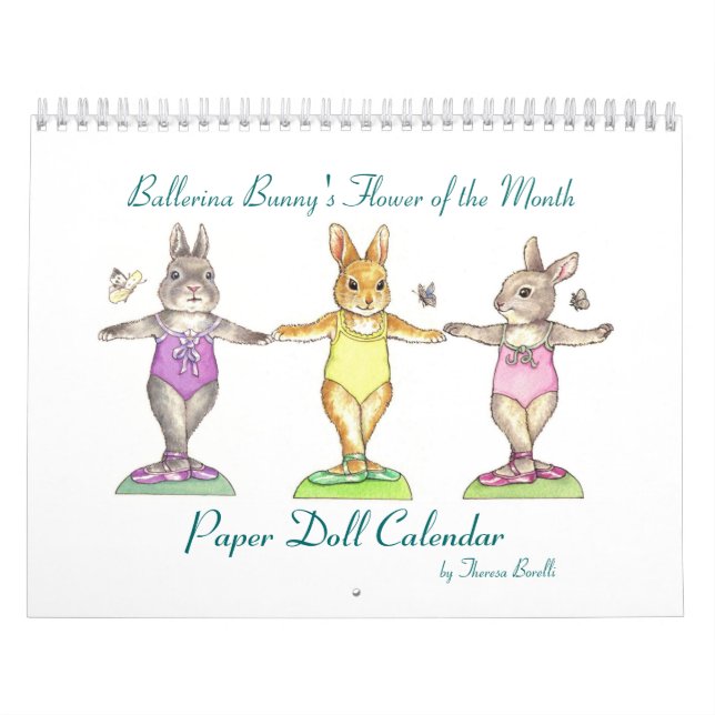 Ballerina Bunny Paper Doll Calendar (Cover)