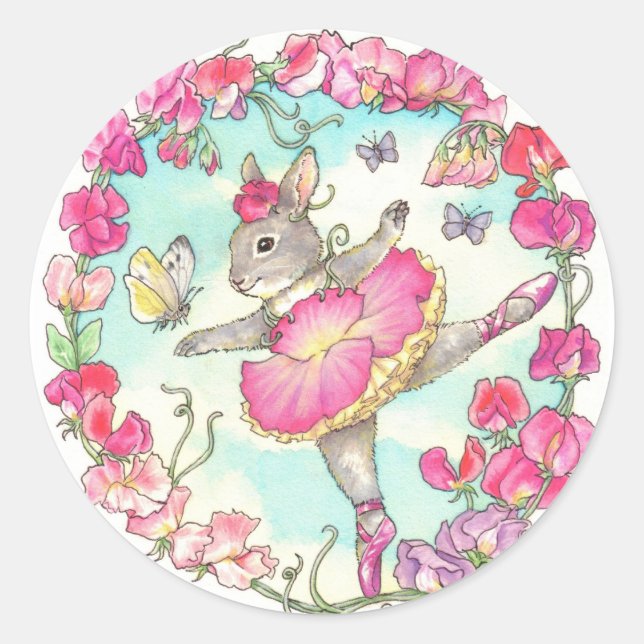 Ballerina Bunny Stickers Sweet Pea (Front)