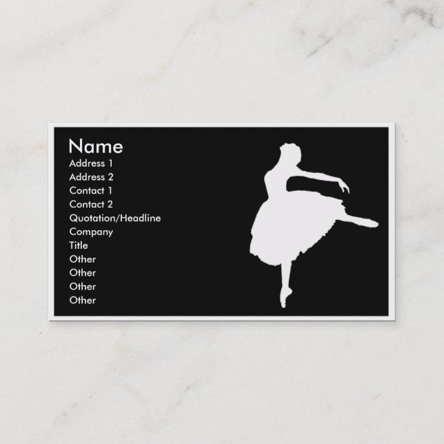 ballerina Business card - (Front)