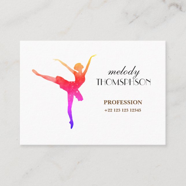 Ballerina  business card (Front)