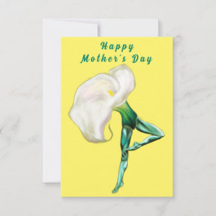Ballerina Calla Lily Ballet Dance Mothers Day Card