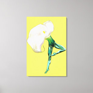 Ballerina Calla Lily Ballet Dancer Canvas Print