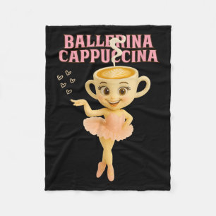 Ballerina Cappuccina Italian Brainrot Meme Kids Gi Fleece Blanket
