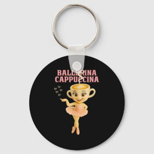 Ballerina Cappuccina Italian Brainrot Meme Kids Gi Keychain