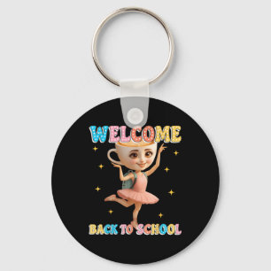 Ballerina Cappuccina Italian Brainrot Welcome Back Keychain