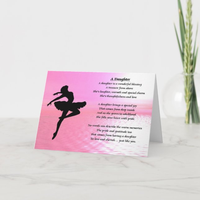 Ballerina - Carte Daughter Poem (Devant)