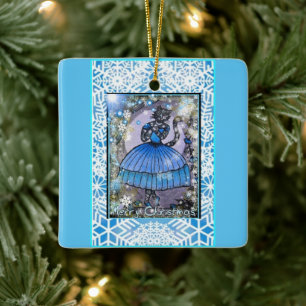 Ballerina Cat Ceramic Ornament