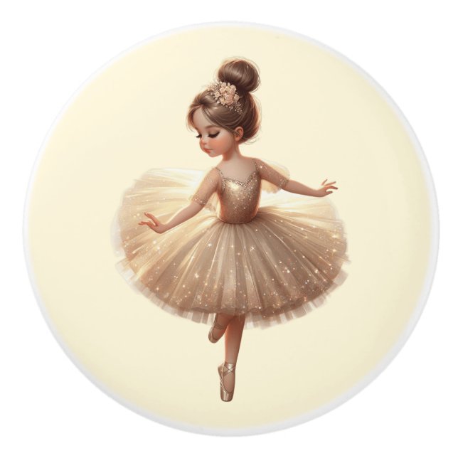 Ballerina Ceramic Knob (Front)