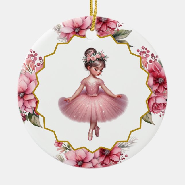 Ballerina Ceramic Ornament (Front)