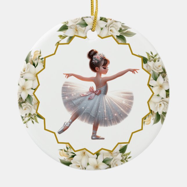 Ballerina Ceramic Ornament (Front)