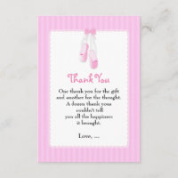 Ballerina Chaussons Ballet Rose Merci Cartes