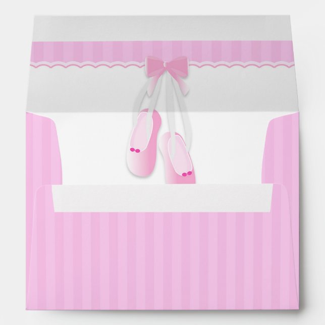 Ballerina Chaussons Pink Ballet Party Enveloppes (Dos (Bas))