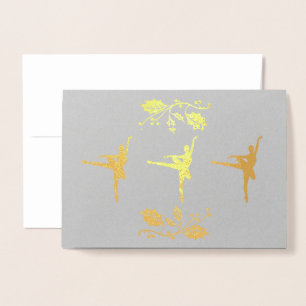 Ballerina Christmas Foil Card