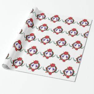 Ballerina Christmas New Year Wrapping Paper
