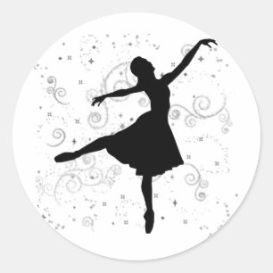 Ballerina Classic Round Sticker