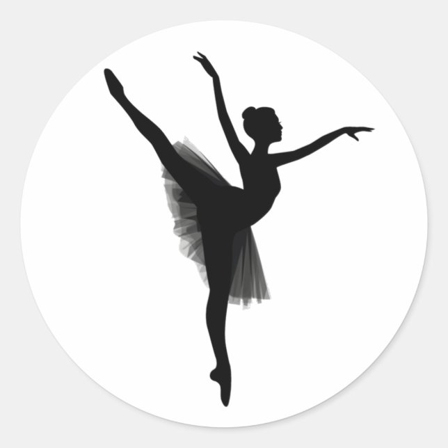 Ballerina Classic Round Sticker (Front)
