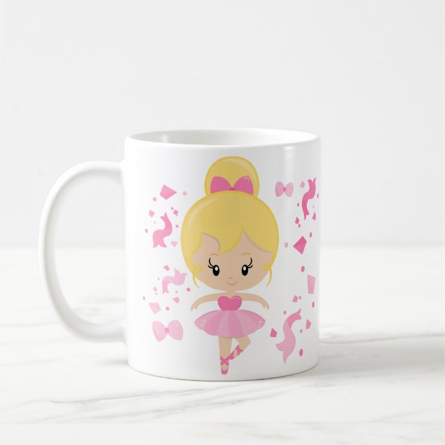 Ballerina Coffee Keeps Me on My Toes Funny Coffee Mug (Left)