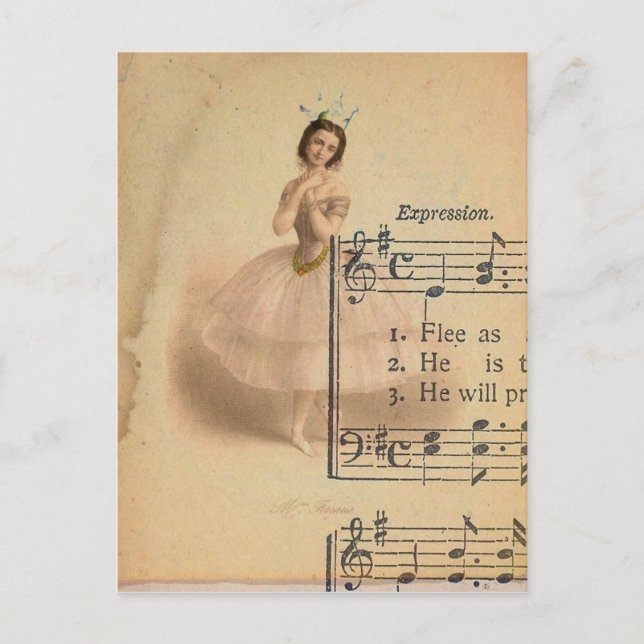 Ballerina Collage Postcard (Front)
