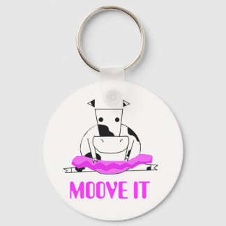Ballerina Cow Keychain