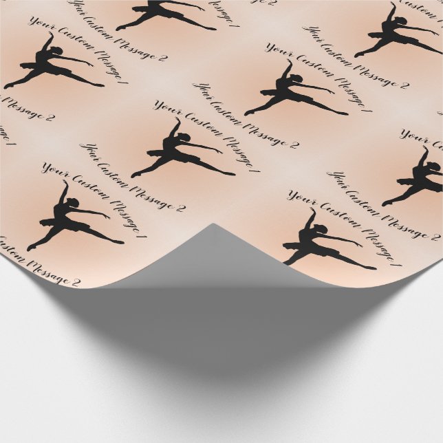Ballerina Custom Message Wrapping Paper (Corner)