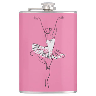 Ballerina custom name & colour flask