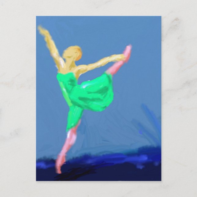 Ballerina Dance Art Postcard (Front)