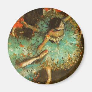Ballerina Dance Green Dancer Edger Degas Painting Magnet