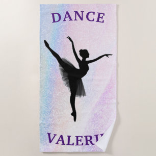 Ballerina Dance Pastel   Beach Towel