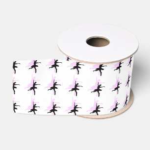 Ballerina Dance Pink & Black Grosgrain Ribbon