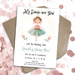 Ballerina Dance Twirl 3rd Birthday Girl Invitation<br><div class="desc">Cute watercolor Ballet Ballerina Birthday watercolor artwork.  Children's ballerina birthday theme. Easy to personalize. Also available as a digital download!</div>