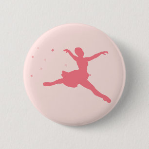 Ballerina dancer 2 inch round button