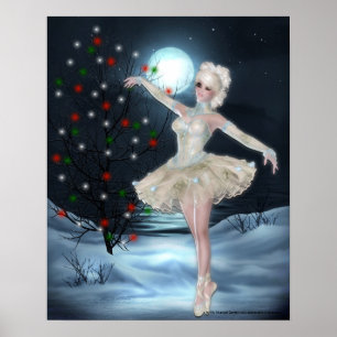 Ballerina Dancer Girl :: Christmas Fantasy Poster