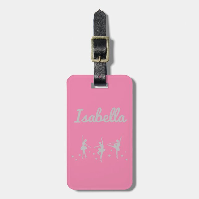 Ballerina Dancer Luggage Tag | Recital Birthday (Front Vertical)