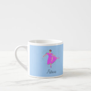 Ballerina Dancer Magenta Pink Dress Personalized Espresso Cup