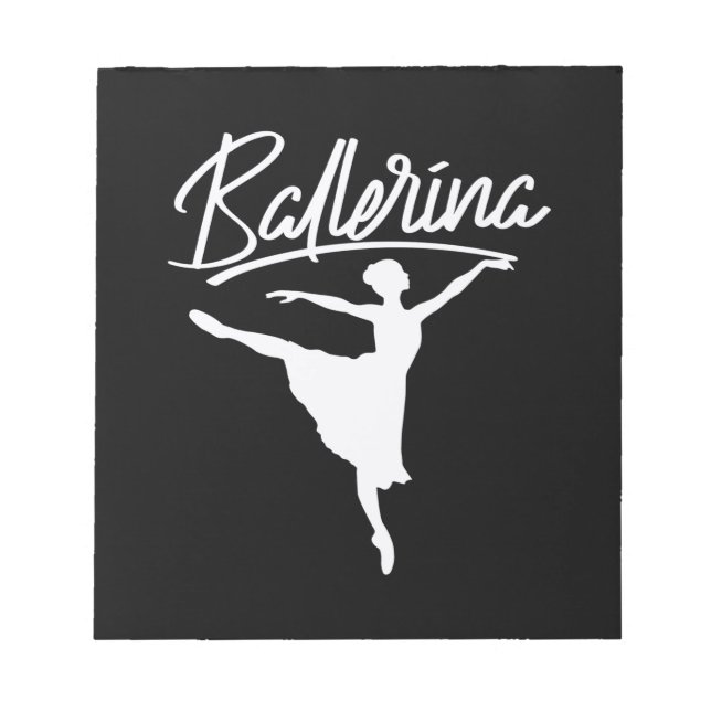 Ballerina Dancer Notepad (Front)