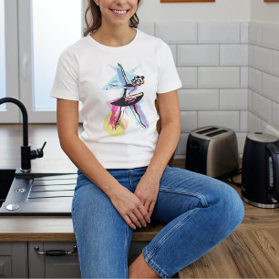 Ballerina Dancer Watercolor Theme T-Shirt