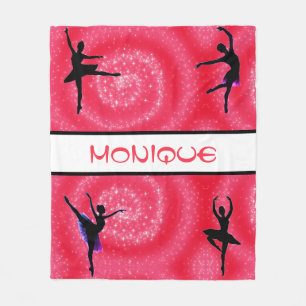 Ballerina Dancers Swirl Fleece Blanket