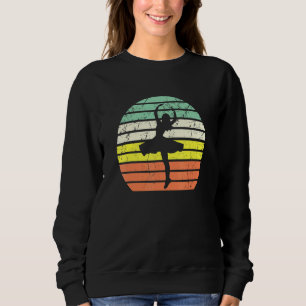 Ballerina Dancing Ballet Releve Position Vintage S Sweatshirt
