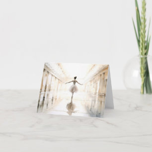 Ballerina Dancing in a Hall BLANK Card